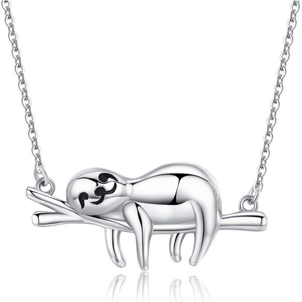 Cute Cartoon Sloth Pendant Necklace - Image 3