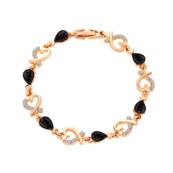 Hollow Love Bracelet With Rhinestones Fashion Temperament Heart-shaped Bracelet For Valentine's Day Gift Jewelry - Image 5