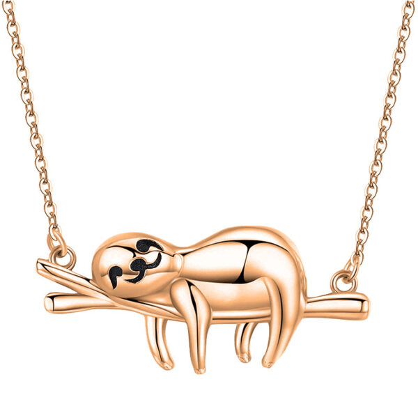 Cute Cartoon Sloth Pendant Necklace - Image 4