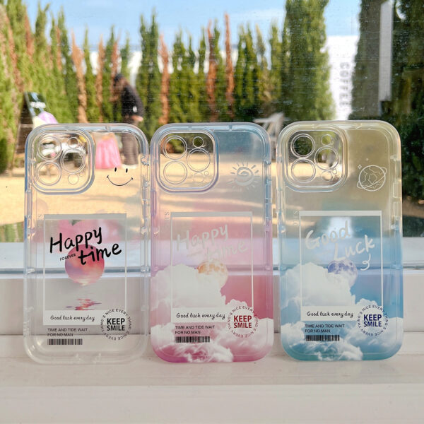 Gradient Transparent Color Cloud Letter 13 12 11  Pro Pro Max Mobile Phone Case - Image 3