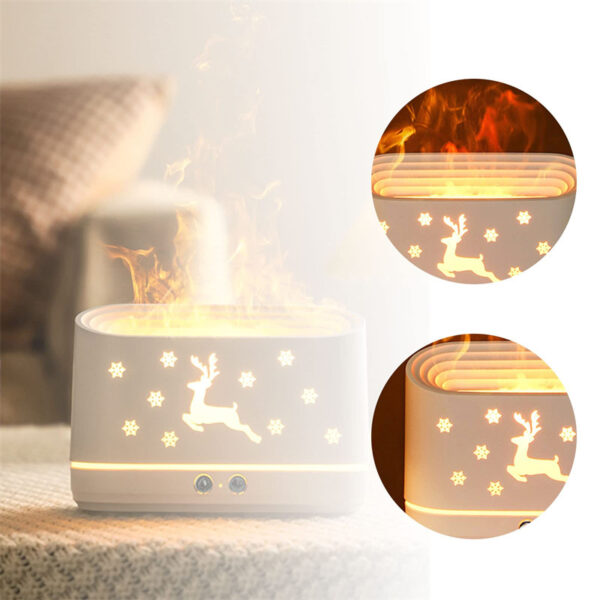 Elk Flame Humidifier Diffuser Mute Household Atmosphere Lamp Christmas Home Decorations - Image 8