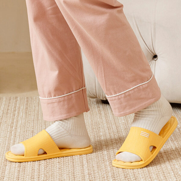 New Lozenge Texture Design Home Slippers Women Men Summer Indoor Solid Color Anti-Slip Floor Bathroom Shoes For Couple - Image 8