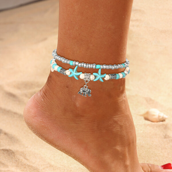 Double Sea Star Rice Bead Jewelry Yoga Beach Jewelry - Image 3