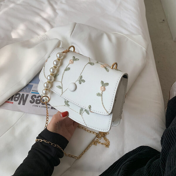 This year"s Popular Small Bag Women"s Bag Summer New Fashion Versatile Net Red Chain Pearl Bag Messenger Bag - Image 4