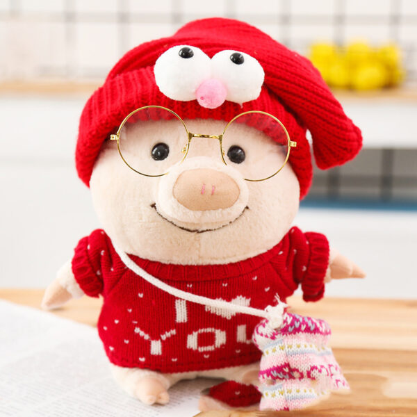 Cartoon Cute Pig With Clothes Plush Toys Stuffed Kawaii Animal Dressed Piggy Doll - Image 7