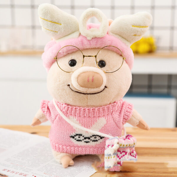 Cartoon Cute Pig With Clothes Plush Toys Stuffed Kawaii Animal Dressed Piggy Doll - Image 6