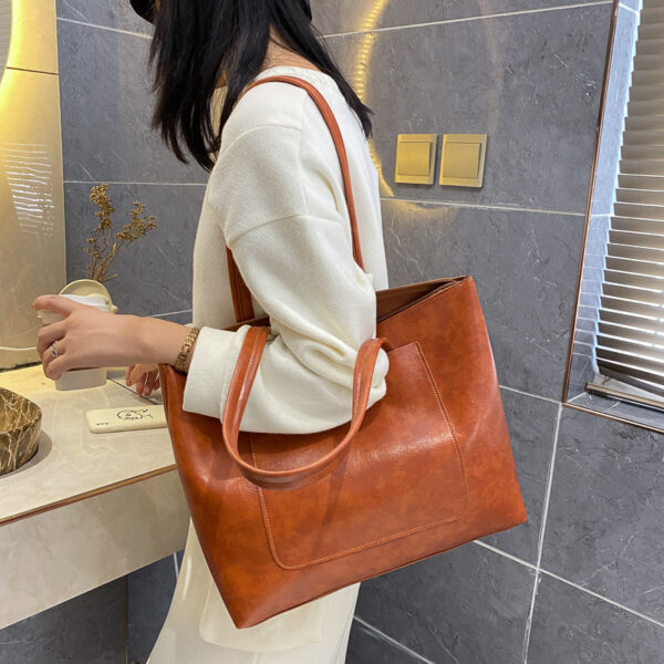 Bag Fashion Retro Simple Large Capacity Tote Bag Versatile Ins Super Fire Shoulder Bag Women''S Bag - Image 5