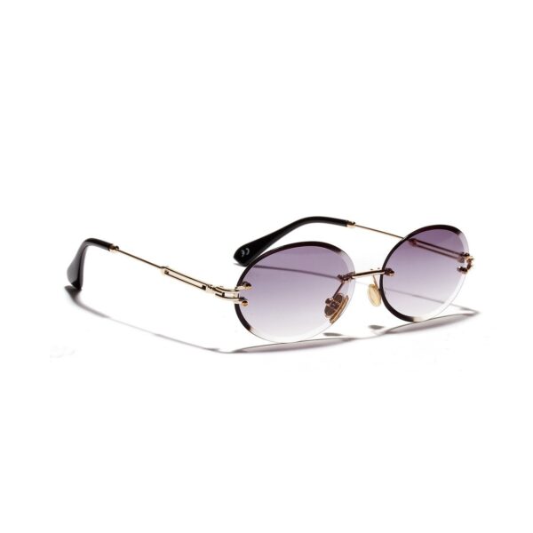 Women Oval crystal glasses eye ear ladies Rimless - Image 2