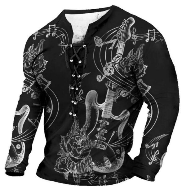 3d European And American Sports Long Sleeve Men's Clothing Print 3D Six-hole Threading Rope - Image 7