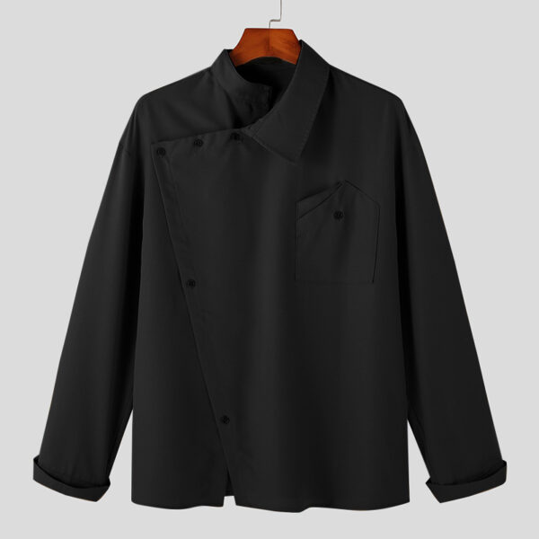 Irregular Lapel Shirt French Men's Clothing - Image 4