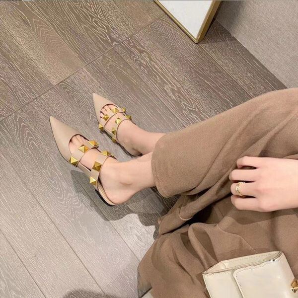 V-home.com Red Packet Head Half Support Willow Nail Sandals Women''s New Fashion - Image 3