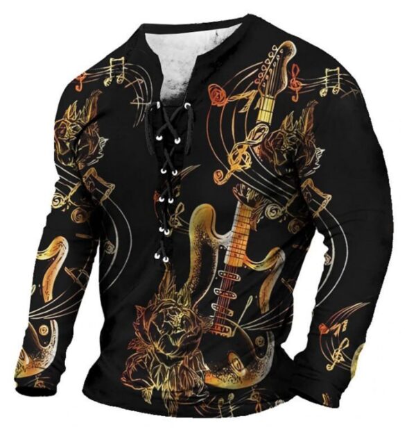 3d European And American Sports Long Sleeve Men's Clothing Print 3D Six-hole Threading Rope - Image 5