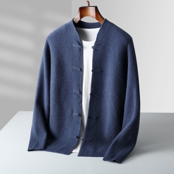 Button Warm Thickened Wool Coat - Image 6