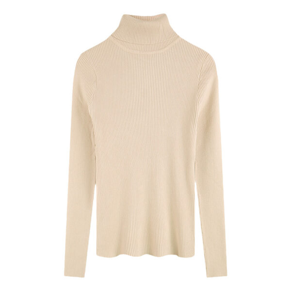 Thickening Inner Wear Skinny Versatile Long Sleeve Thermal Turtleneck Sweater For Women - Image 8