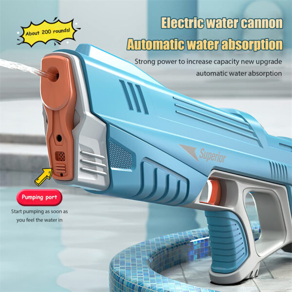 Summer Full Automatic Electric Water Gun Toy Induction Water Absorbing High-Tech Burst Water Gun Beach Outdoor Water Fight Toys - Image 4