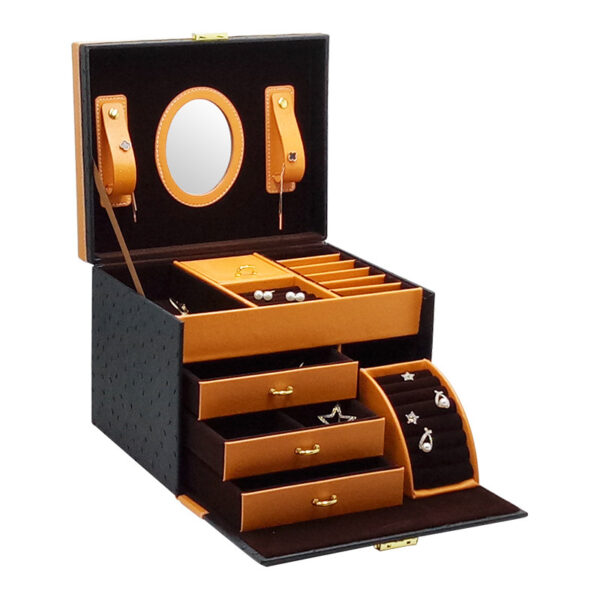 Leather Jewelry Storage Drawer High-end Jewelry Box - Image 10