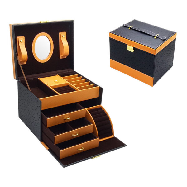 Leather Jewelry Storage Drawer High-end Jewelry Box - Image 4